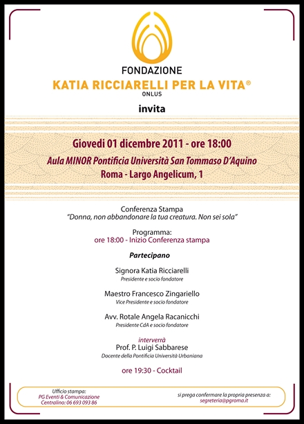 “DONNA, NON ABBANDONARE LA TUA CREATURA. NON SEI SOLA”