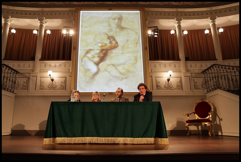 Inaugurazione Mostra Michelangelo.Madonna col Bambino, a Palazzo Madama: Pina Ragionieri, Enrica Pagella, Maurizio Braccialarghe e Pietro Folena
