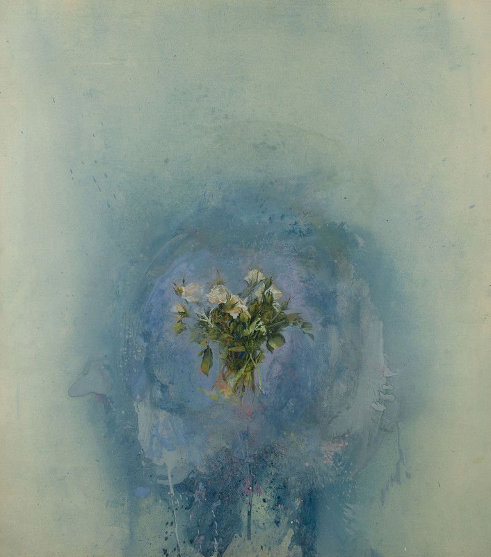 Fiori nel blu di Sergio Saroni (1972), mostra Decifrare l'invisibile al GAM Torino