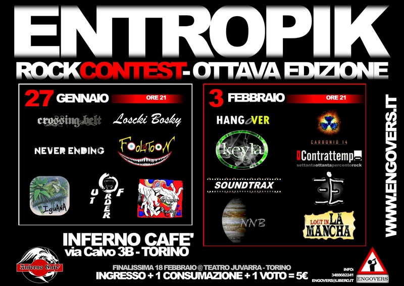 locandina concorso Entropik RockContest, 8 ed.