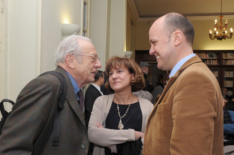 Francesco Traniello con  V. Mosca e A. Parola, curatori de L'Italia di Donat-Cattin