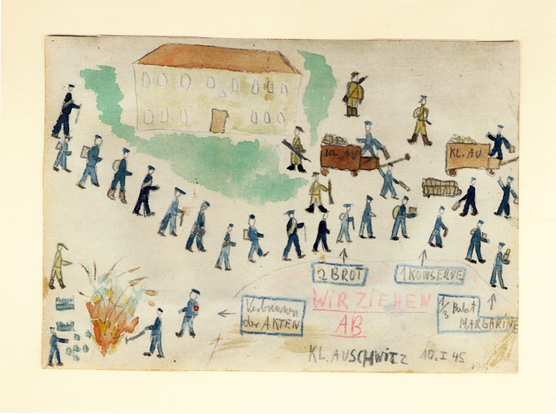 Disegno di Thomas Geve, Museo della Resistenza, Torino 