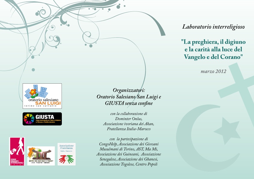 Copertina Laboratorio interreligioso, oratorio San Luigi, Torino