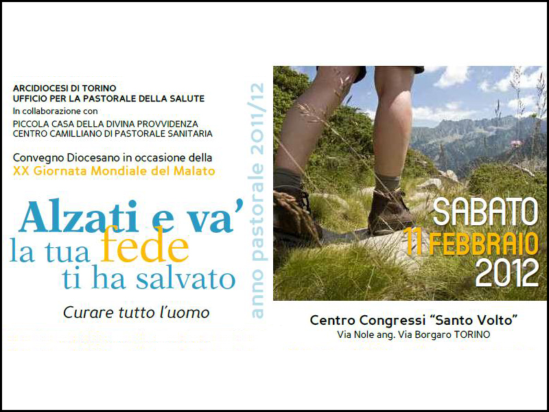 AL SANTO VOLTO DI TORINO  LA GIORNATA DEL MALATO – OLDANO Gabriella