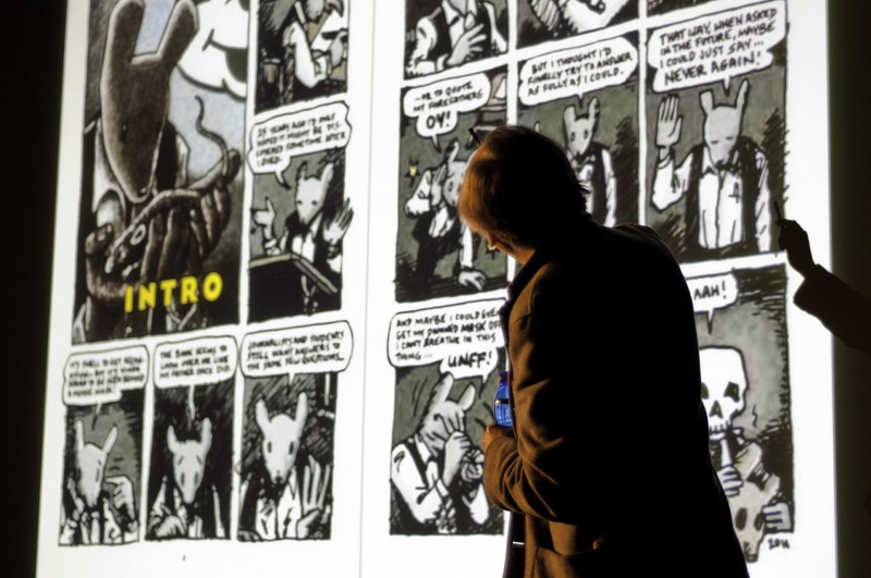 Proiezione pagina di Maus di A.Spiegelman, Circolo dei Lettori 