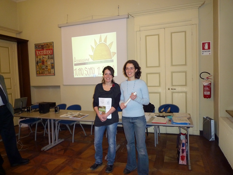 Elena Monti e Michela Berti dell'associazione Tutto sotto il cielo, in Fondazione Donat-Cattin