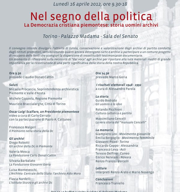 CONVEGNO NEL SEGNO DELLA POLITICA-OLDANO Gabriella