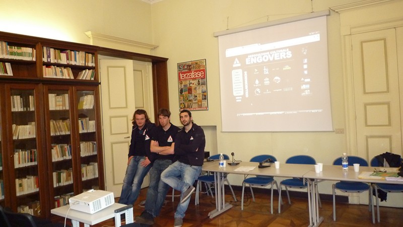 Federico, Leandro e Alessandro dell'Engovers in Fondazione Donat-Cattin