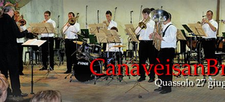 AL DEBUTTO  I  GIOVANI  MUSICISTI  “CANAVÈISANBRASS”-FERRARO Gianni