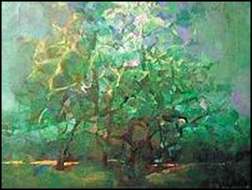 Una delle opere esposte del pittore Enzo Brunori