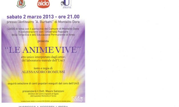 MONTALTO DORA – SALIZZONI ALLO SPETTACOLO TEATRALE PER OFFERTA AIDO – OLDANO G.