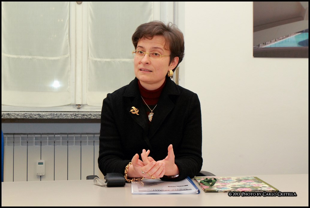 La scrittrice Maura Maffei alla presentazione del suo ultimo romanzo in formato E-Book