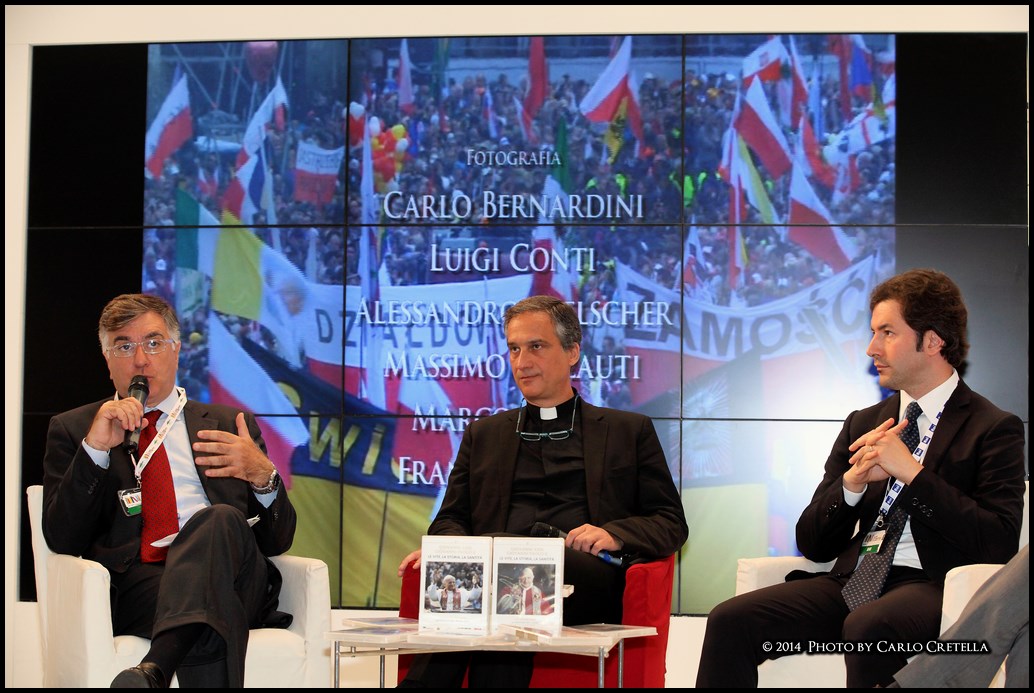 Massimo Milone e mons. Dario Edoardo Viganò nello Spazio Rai