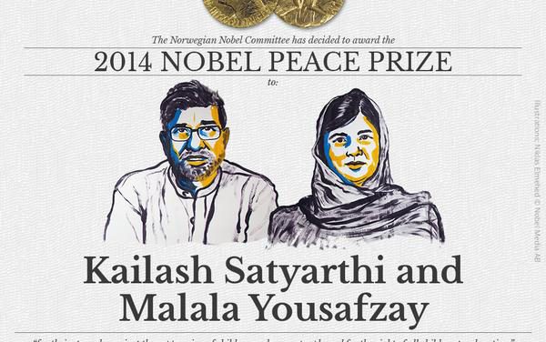 MALALA YOUSAFZAY E KAILASH SATYARTHI RICEVONO IL NOBEL PER LA PACE 2014-TALARICO Davide