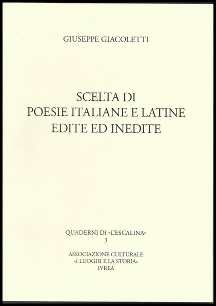 “SCELTA DI POESIE ITALIANE E LATINE EDITE E INEDITE” – Gianni FERRARO