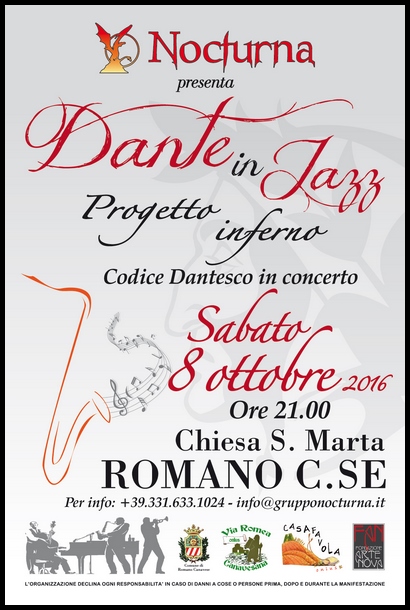 CONCERTO “DANTE IN JAZZ” A ROMANO CANAVESE – E.A.B.